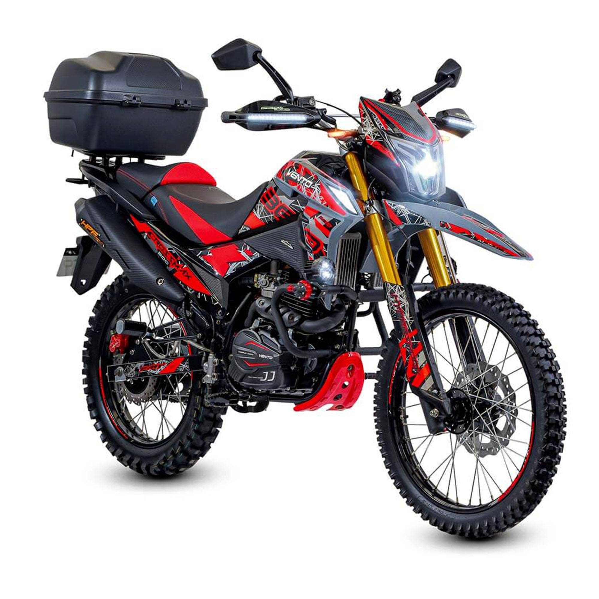 Motometa Detalles Motocicleta Vento Crossmax Rally 300 Gris 2024