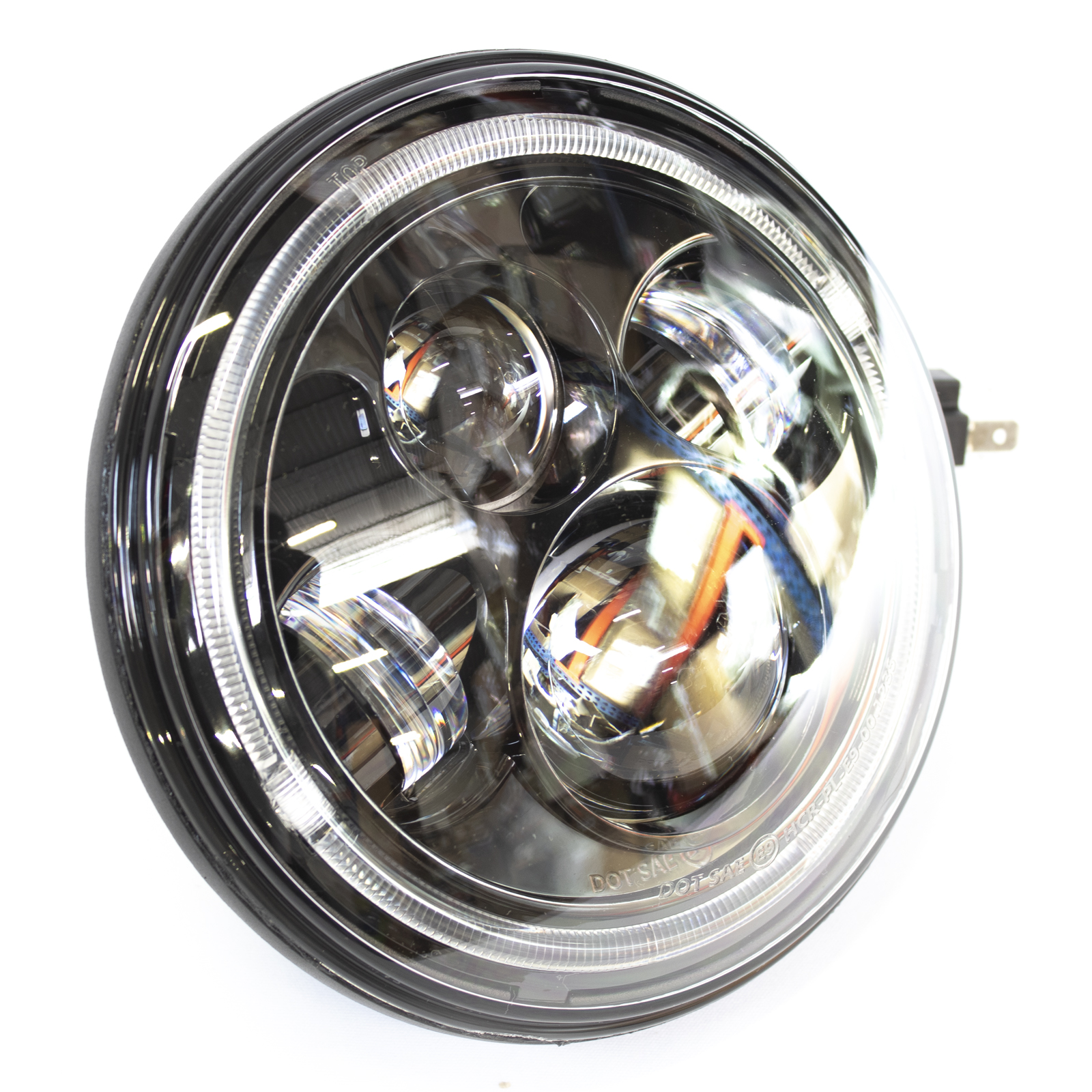 Motometa Detalles Faro Principal RT E05 Led Redondo 35W 1770lm Kinlley