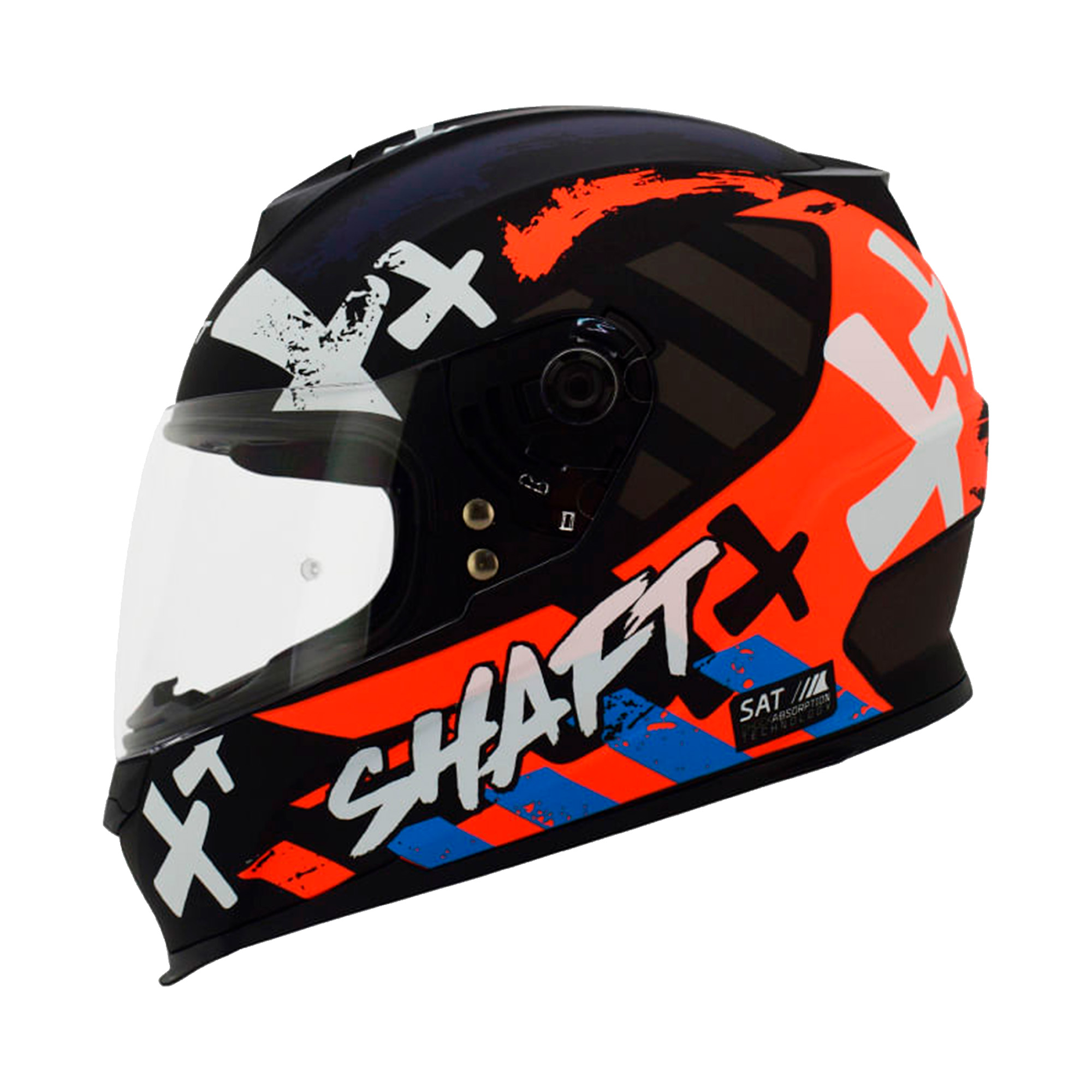 Casco shaft negro online con rojo