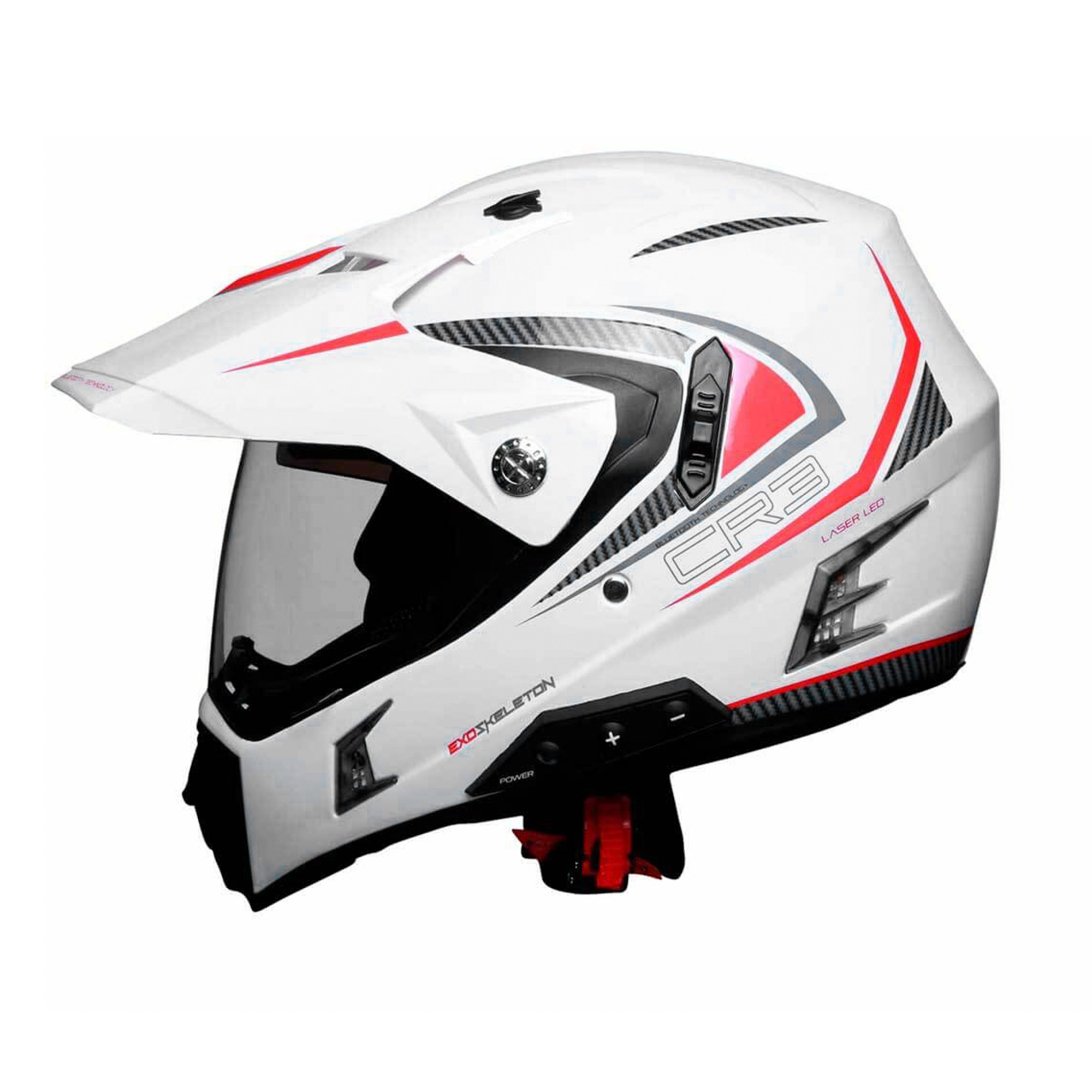 Motometa Detalles Casco para motociclista talla L abatible con Bluetooth  Ventec exoskeleton Negro / Blanco GT3 Vento