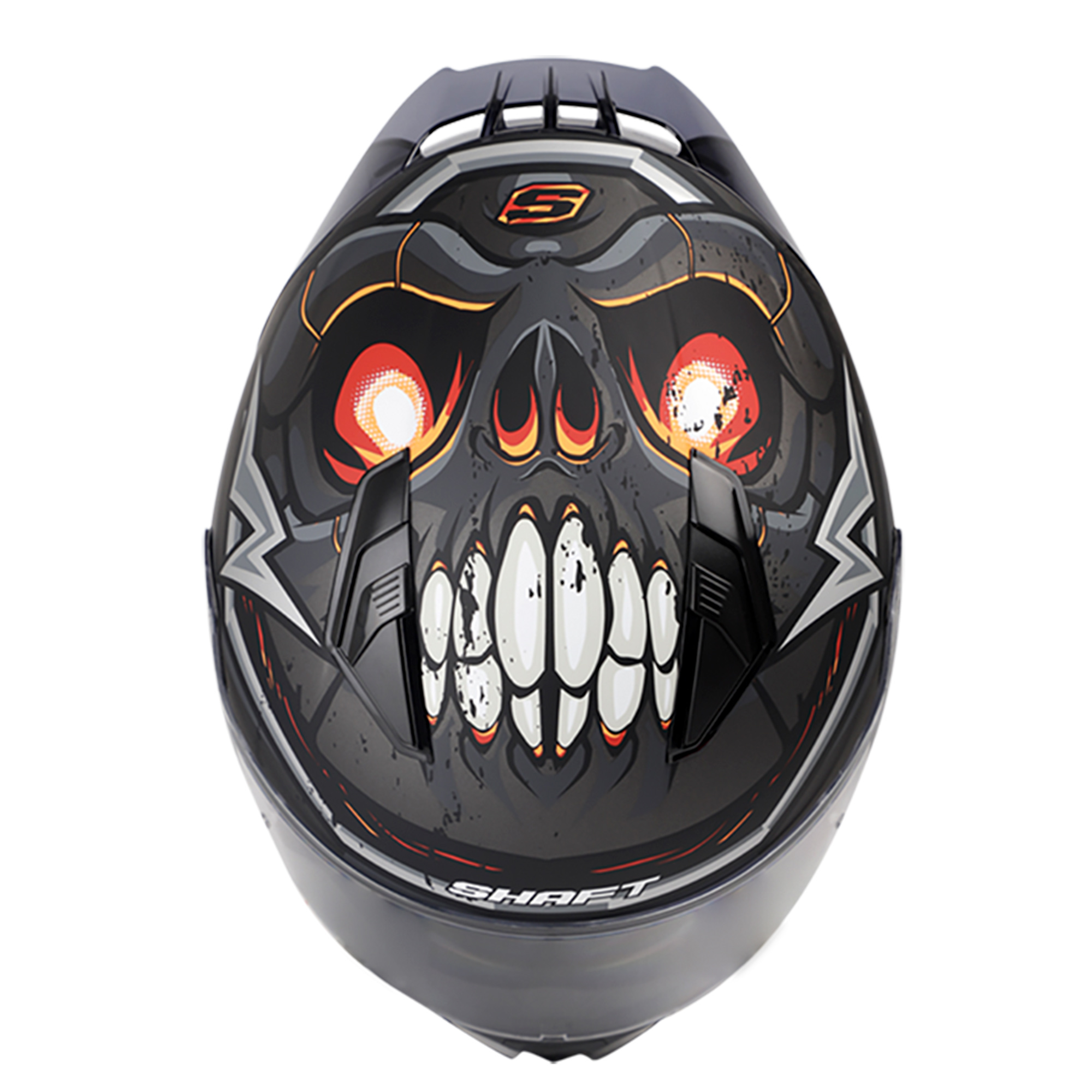 Motometa Detalles Casco Integral para motocicleta SH582-SP Monsty Negro  Matte/Gris Talla L