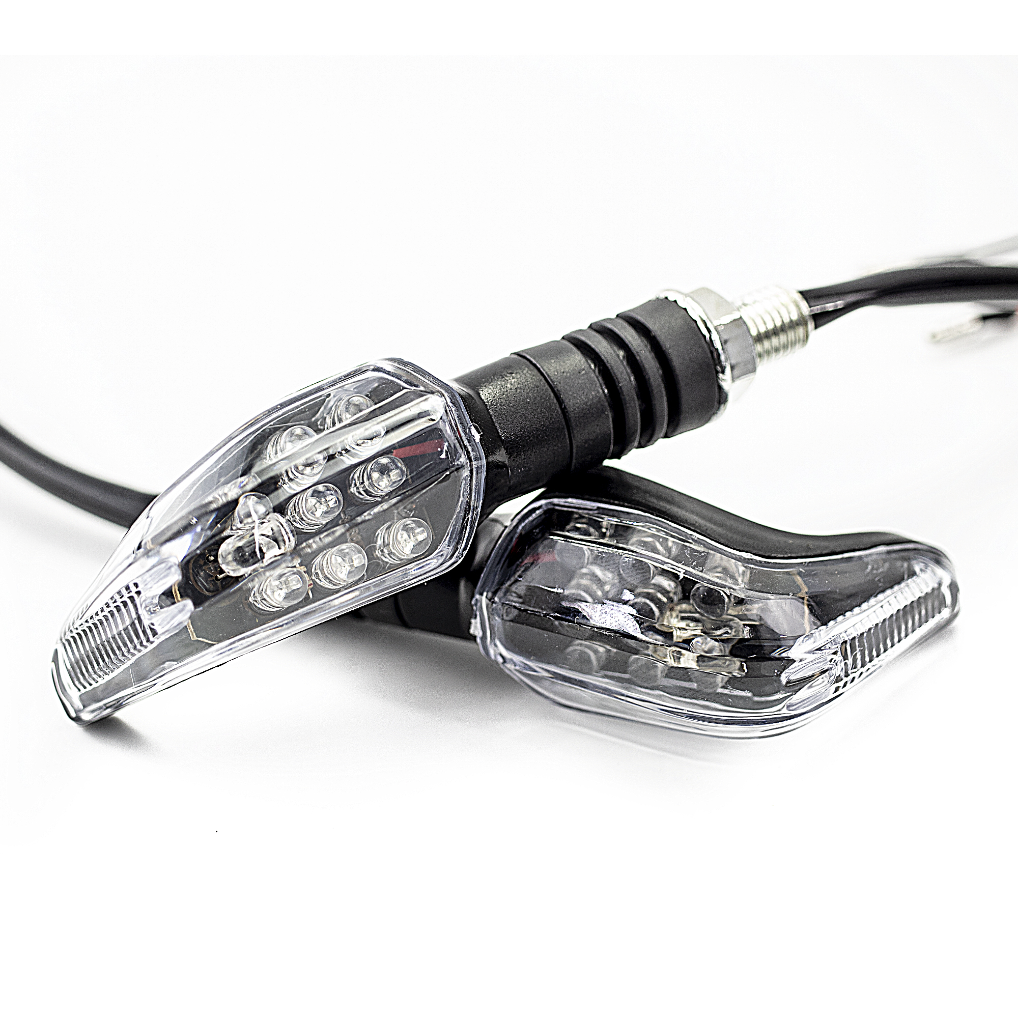 Motometa Detalles Direccionales para motocicleta universal negro par led  1034 Kinlley